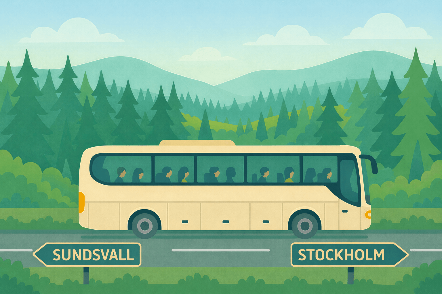 buss mellan Sundsvall Stockholm