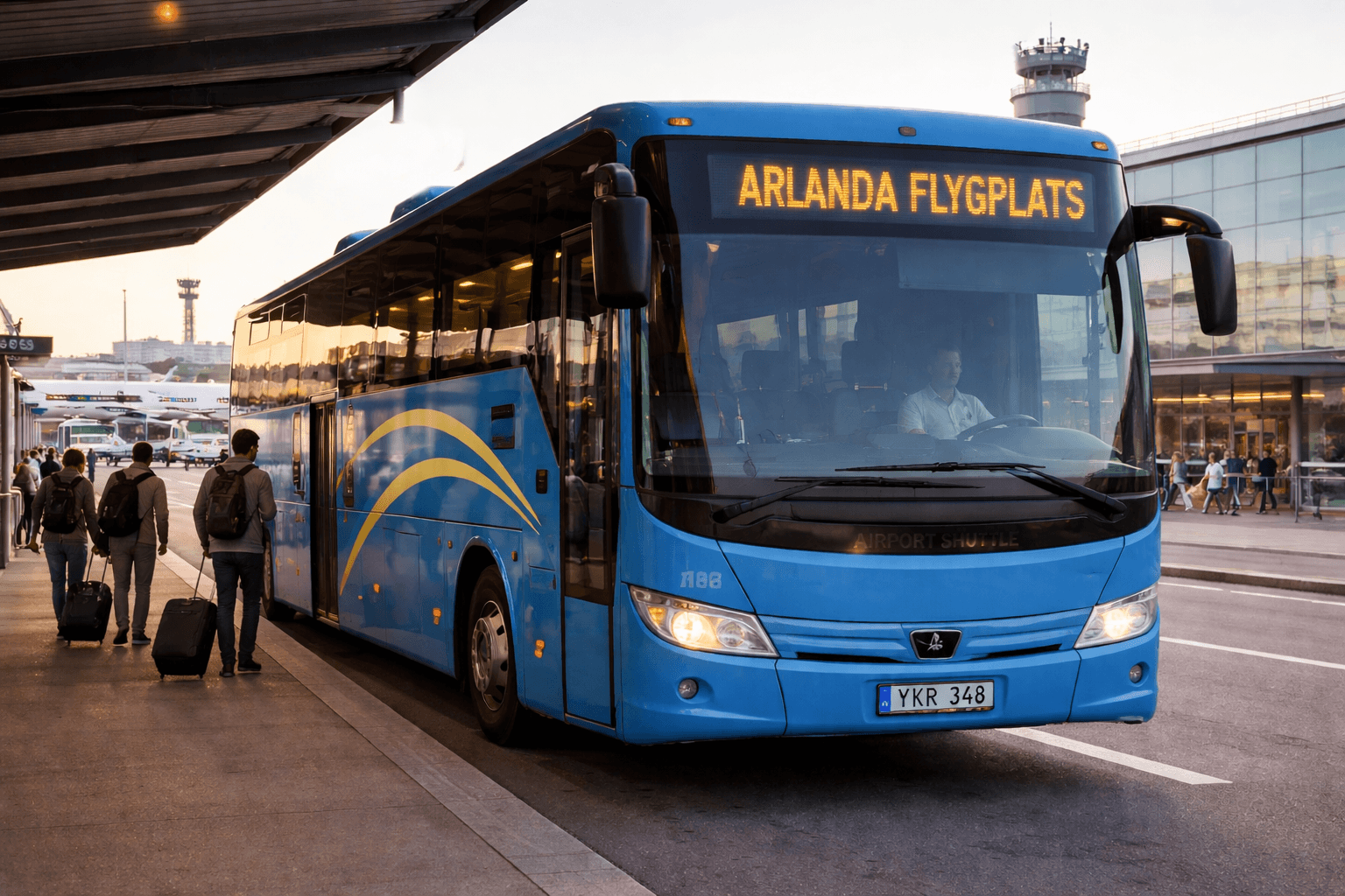 Blå buss till Arlanda